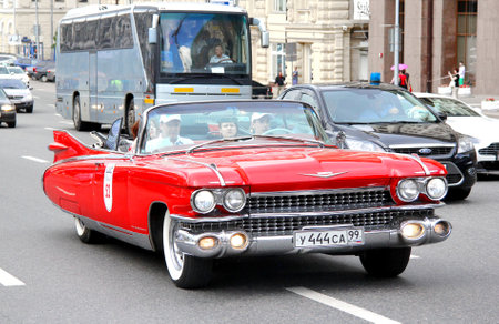 MOSCOW, RUSSIA - JUNE 2  American motor car Cadillac Eldorado competes at the annual L U C  Chopard Classic Weekend Rally on June 2, 2013 in Moscow, Russia のeditorial素材