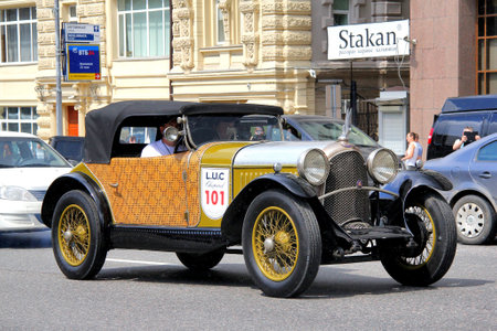 MOSCOW, RUSSIA - JUNE 2  French motor car Avions Voisin competes at the annual L U C  Chopard...