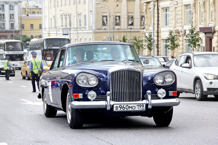MOSCOW, RUSSIA - JUNE 2, 2013: English motor car Bentley S3 Continental competes at the annual...