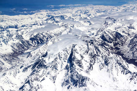 Aerial view of the Andesの写真素材