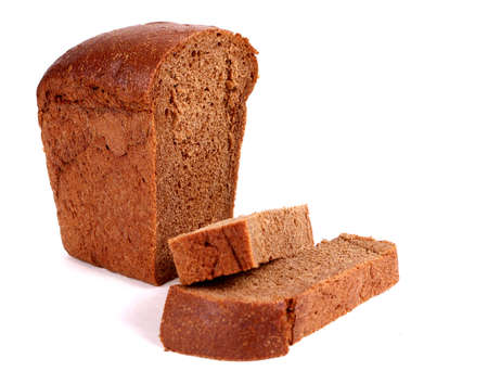 Brown bread isolated over white background