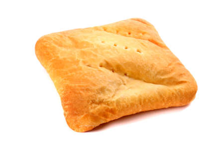 Potato filled pirozhok isolated over white backgroundの写真素材