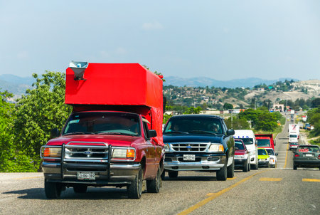 GUERRERO, MEXICO - MAY 27, 2017: Pickup truck Ford Ranger at the interurban road.のeditorial素材