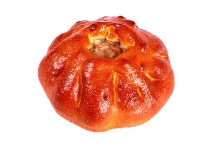 Pirozhok isolated over white backgroundの写真素材