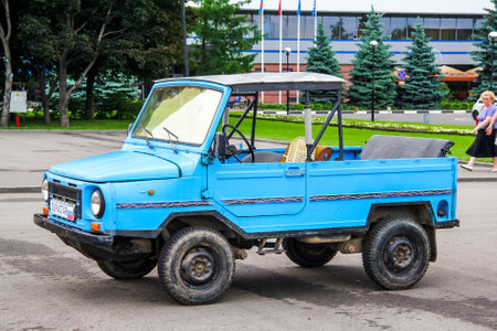Moscow, Russia - June 2, 2013: Soviet off-road car LuAZ 1302 Volyn in the city street.