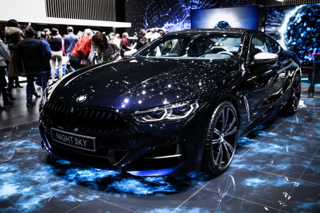 Geneva, Switzerland - March 11, 2019: Exclusive car BMW Individual M850i Night Sky (G15) presented...