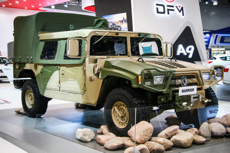 Moscow, Russia - September 2, 2016: Chinese off-road car DongFeng Warrior presented at the annual...