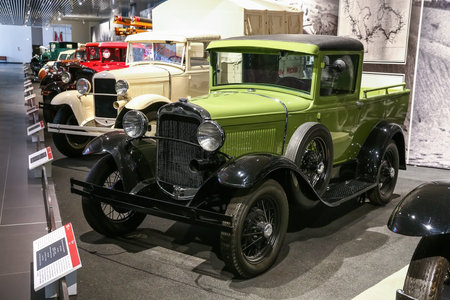 Verkhnyaya Pyshma, Russia - September 14, 2021: Soviet pickup truck GAZ-4 in the UMMC Museum of Military and Automotive Equipment.のeditorial素材