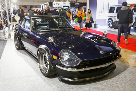 Chiba, Japan - January 12, 2025: Japanese classic sports car Nissan Fairlady ZG (HS30-H) at the...