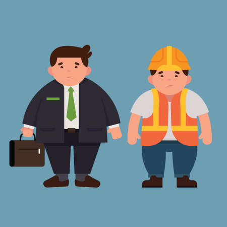 fat employeeのイラスト素材