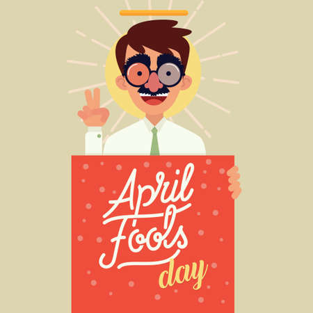 April fools day vector illustration.のイラスト素材