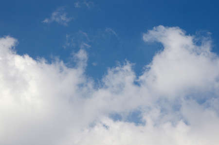 Blue sky and white cloudsの写真素材