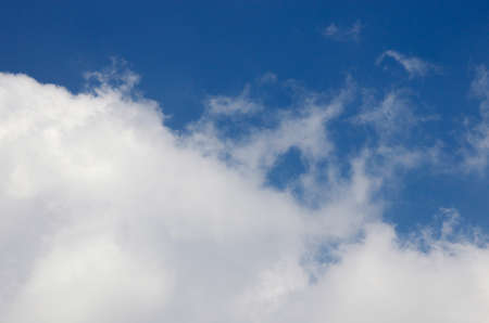 Blue sky and white cloudsの写真素材