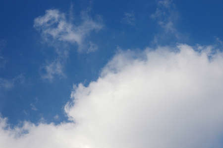 Blue sky and white cloudsの写真素材