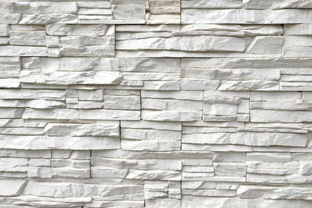 White Artificial Stone Wall Backgroundの写真素材