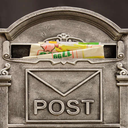 Vintage Mailbox Backgroundの写真素材