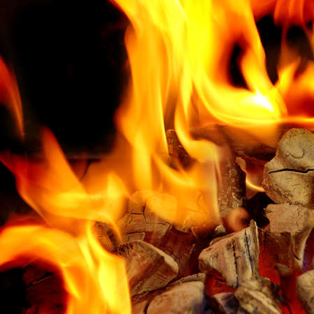 Blaze Charcoal Fire Flame Background or Texture