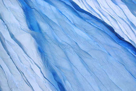 Abstract Blue Soft Chiffon Fabric Texture or Background Close-upの写真素材
