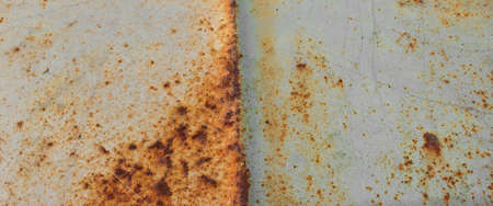 Rusted Metal Sheet Background Texture Close-up With Space For Text Or Imageの写真素材