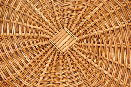 Abstrac Natural Wicker Horizontal Background Or Texture, Close Up, Copy Spaceの写真素材
