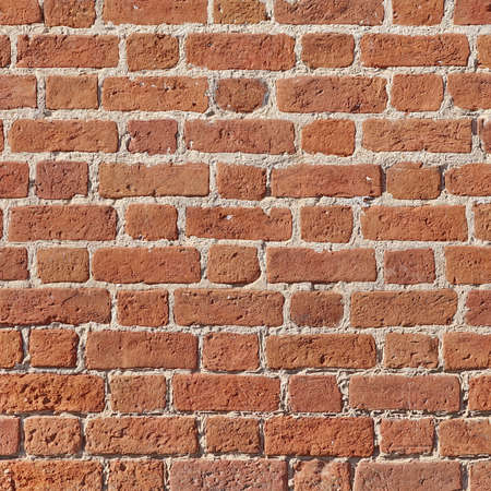 Exterior Vintage Brickwall Frame Background. Grungy Stone Wall Rectangular Surface. Old Red Brown Brick Wall Square Texture. Shabby Design Element For Room Interior In Vintage Modern Style.の写真素材