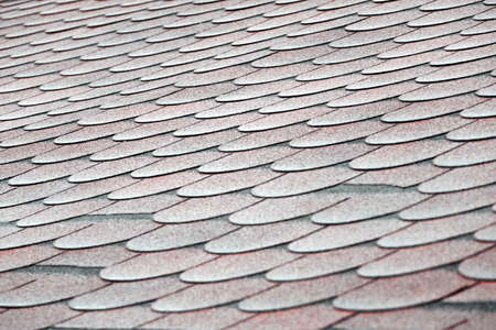Modern Roofing Soft Shingles Tiles Closeup Background Texture.
