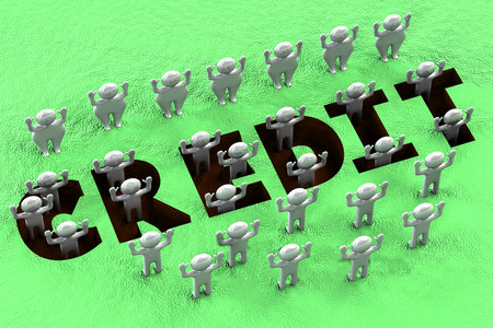 Financial concept - credit pitの写真素材