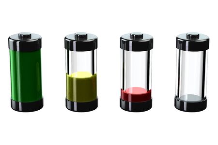 Concept - battery charge. 3D render.の写真素材