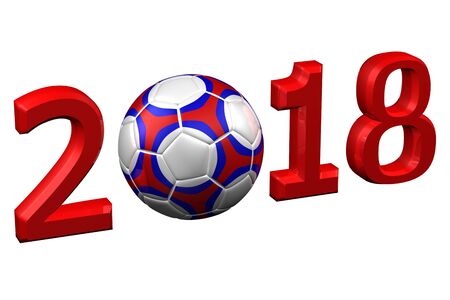 Concept: World Cup 2018, isolated on white background.の写真素材