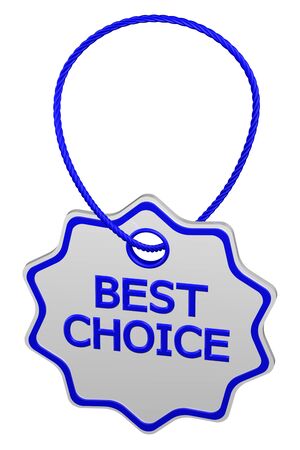 Best choice tag, isolated on white background. 3D rendering.の写真素材