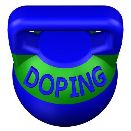 Concept: Sports doping, isolated on white background. 3D rendering.の写真素材
