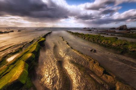 Cloudy evening at the beach