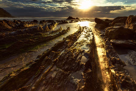 Waiting for the sunset at the coast