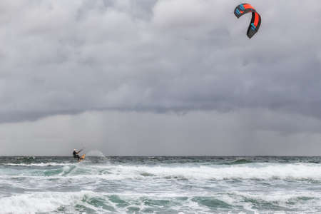 Kitesurf in Sopelana beachの写真素材