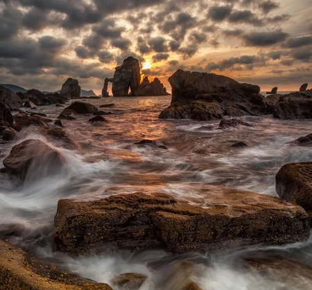 Sunset in the coast