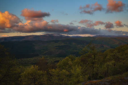 Sunset in the Gorbea Natural Park