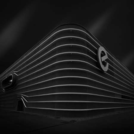 Futuristic view of the modern buildings in Parque Tecnologico de Alava.の写真素材