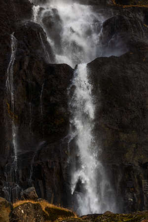 Bjarnarfoss, 80 meters high waterfall in Iceland