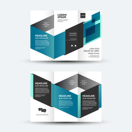 Brochure design, brochure template, creative tri-fold, trend brochure vector illustration.のイラスト素材