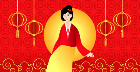 Chinese festival banner templateのイラスト素材
