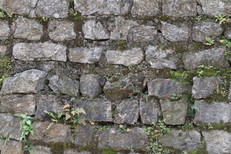 Stone wall texture. Old stone wall background. Stone wall texture.の写真素材