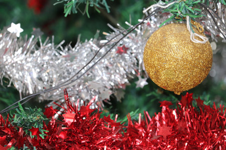 christmas tree decorationsの写真素材