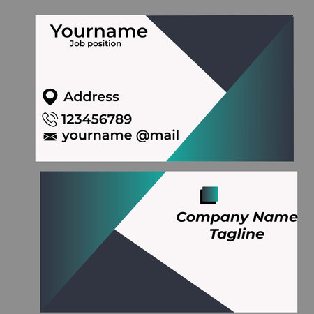 Business card design template, Creative and Clean identity Card Vector Illustrationのイラスト素材