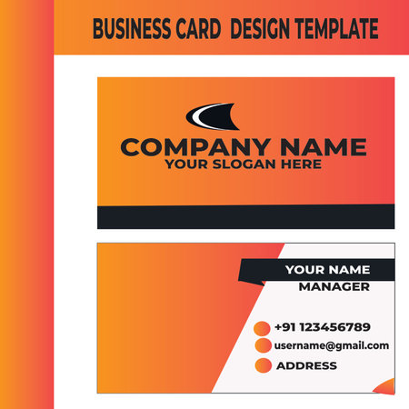 Business Card Design Template. Creative and Clean Business Card Vector Illustration.の写真素材