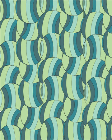 Seamless pattern with abstract balls. Vector illustration in retro styleの写真素材