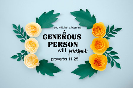 English Bibe Verses   you will be  a blessing a Generous person will proper proverbs 11:25
