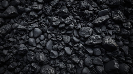 Background Texture of Solid Black Basalt Rock. Generative AIの素材