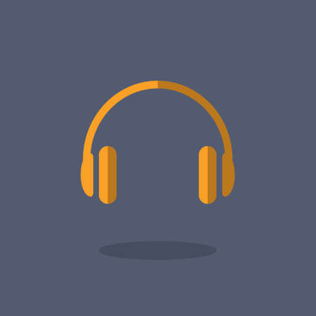 Music Headphones Icons Flat Designのイラスト素材