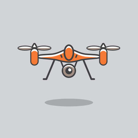Drone Icons Flat Designのイラスト素材