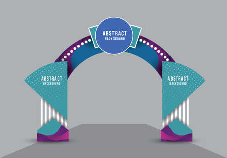 exhibition stand Gate entrance vector with for mock up event display, arch designのイラスト素材